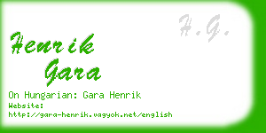 henrik gara business card